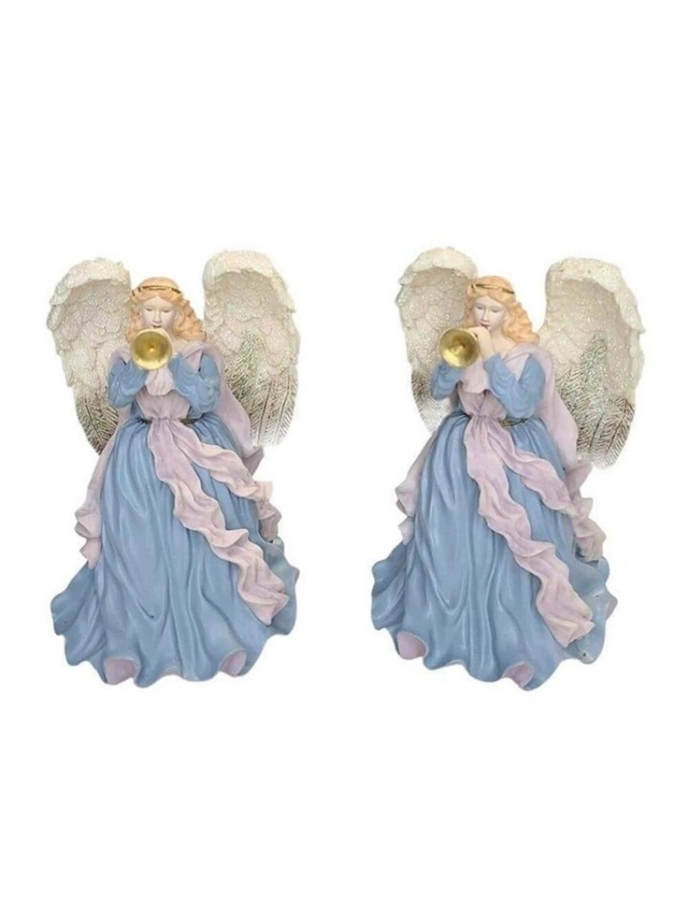 Vintage Wind-Up Musical Angel Figurines Set of 2 – “Angels We Have Heard on High